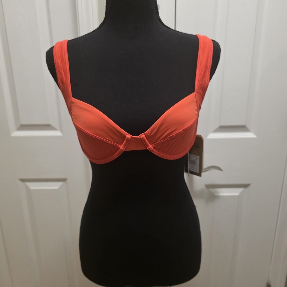 Billabong Coral Orange Underwire Bikini Top